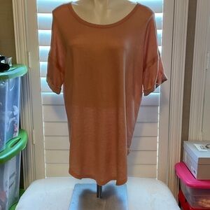 Casual Peach Short Sleeve Tee